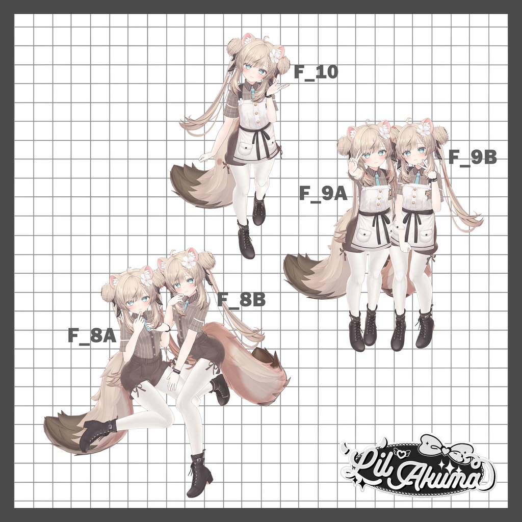 ๐ฉโก๐ช Lil'Akuma Pose SET3 10ๅ +@ โ