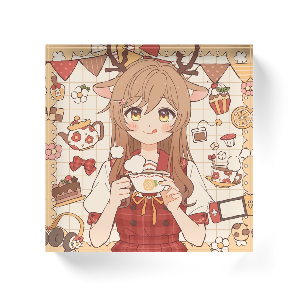 お茶会アクリルブロック