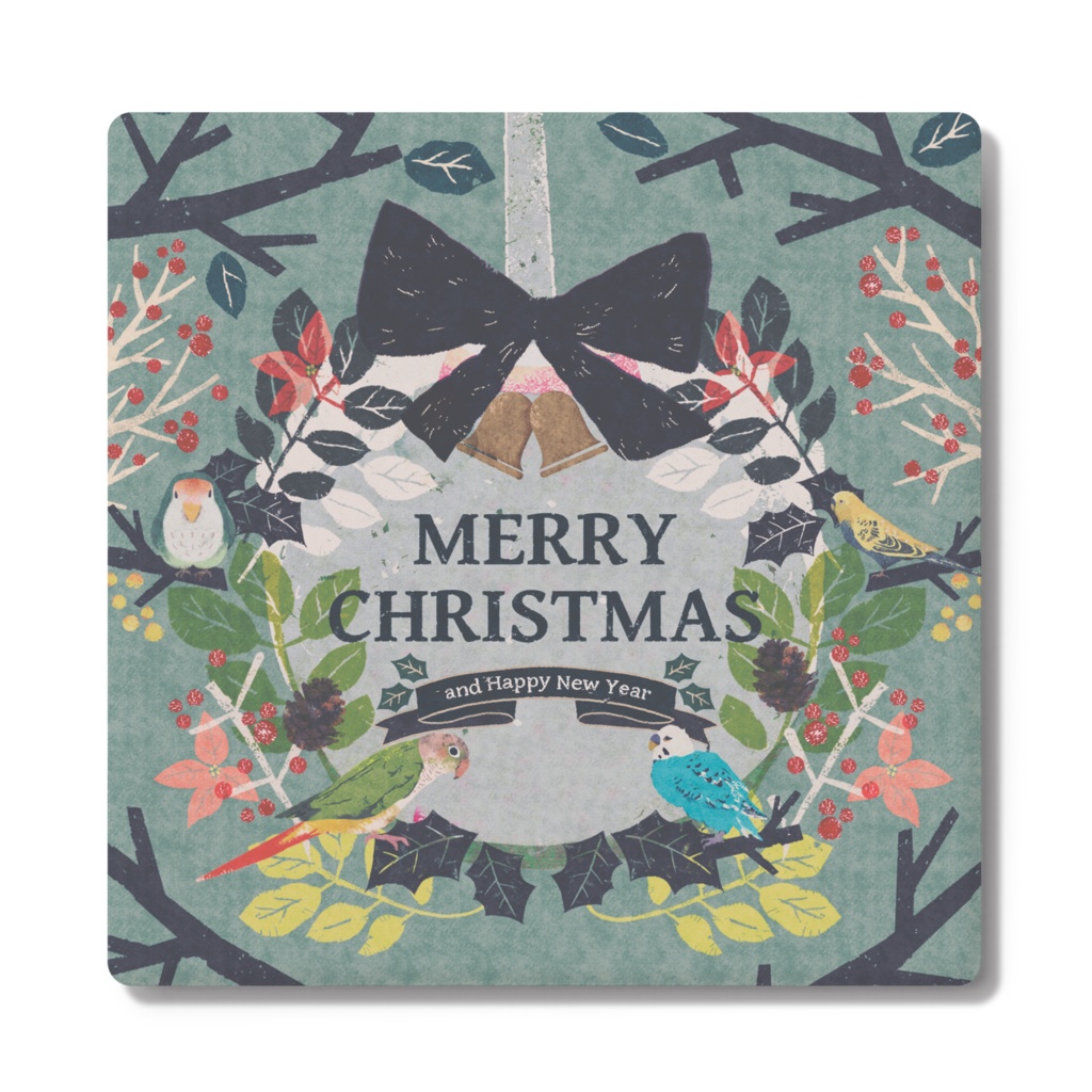 森の小鳥たちのクリスマス　コースター
