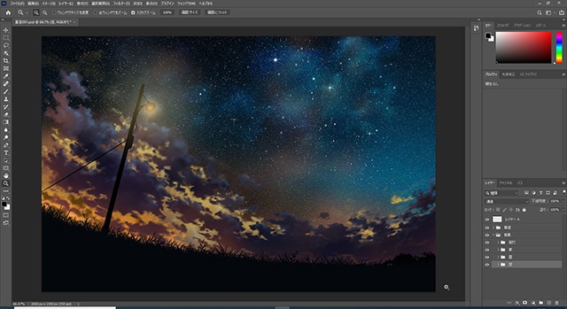 【加工・商用利用可!】星空.PSD