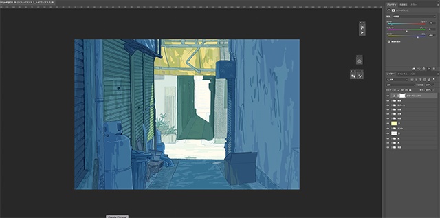 【加工・商用利用可!】路地裏01.PSD