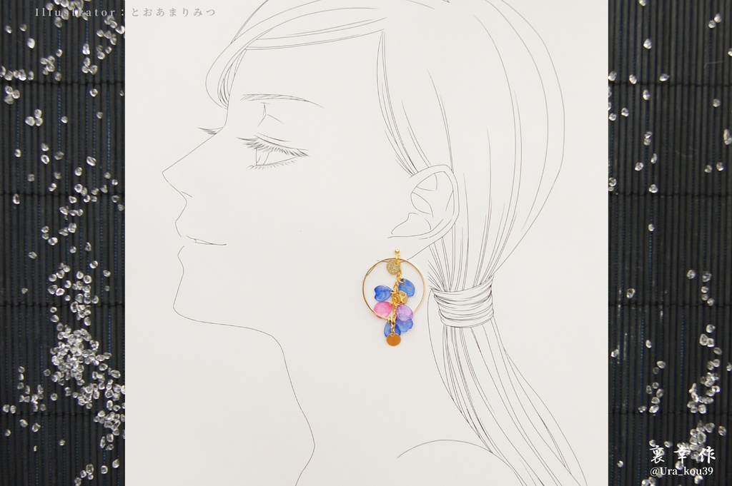 シャラララすっの桜の耳飾り