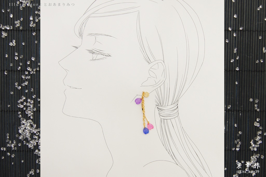 シャラララすっの桜の耳飾り