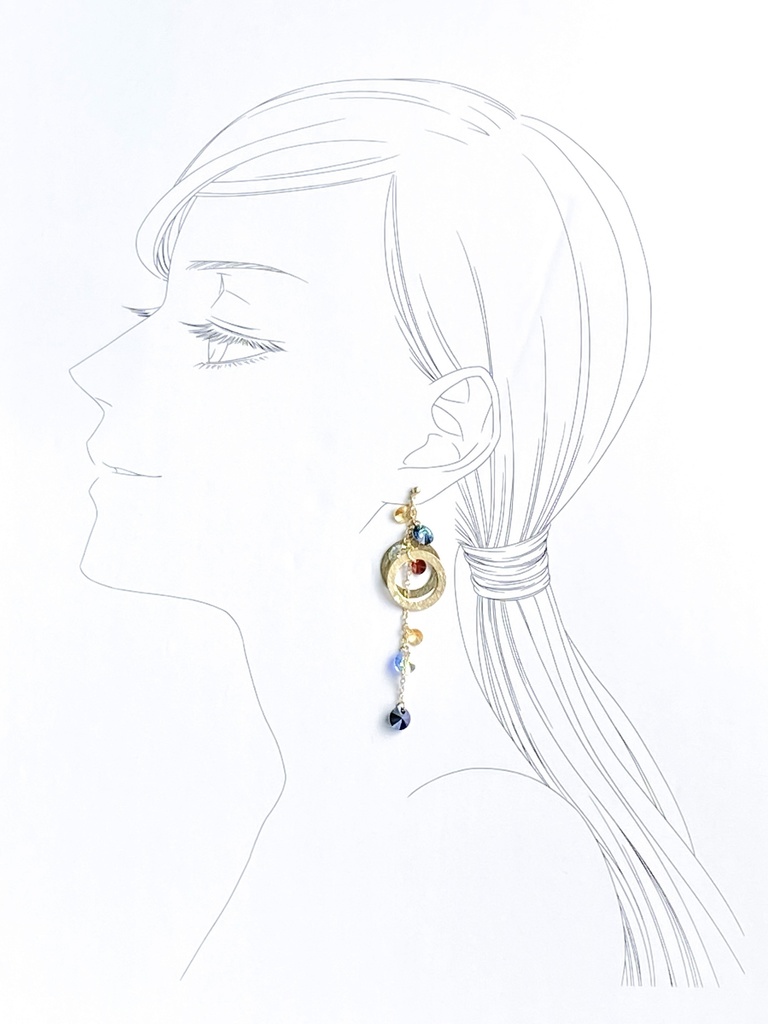 三つ星流れる耳飾り