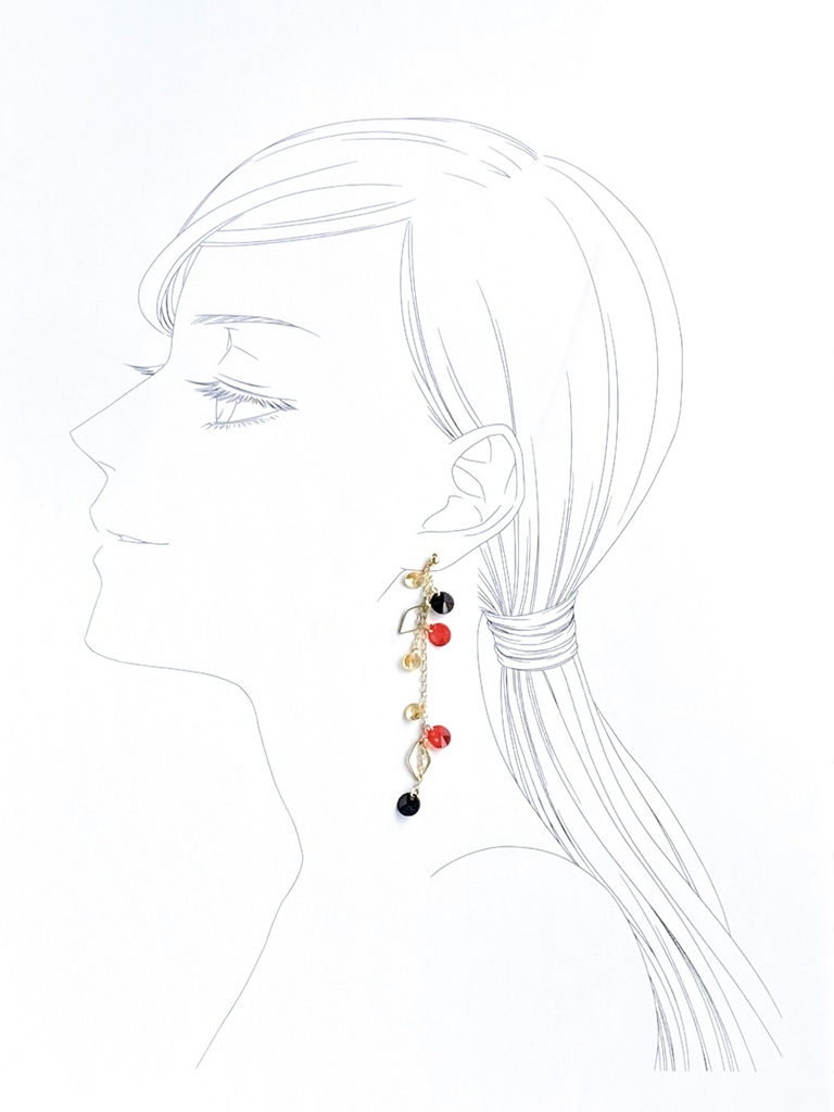 三つ星流れる耳飾り