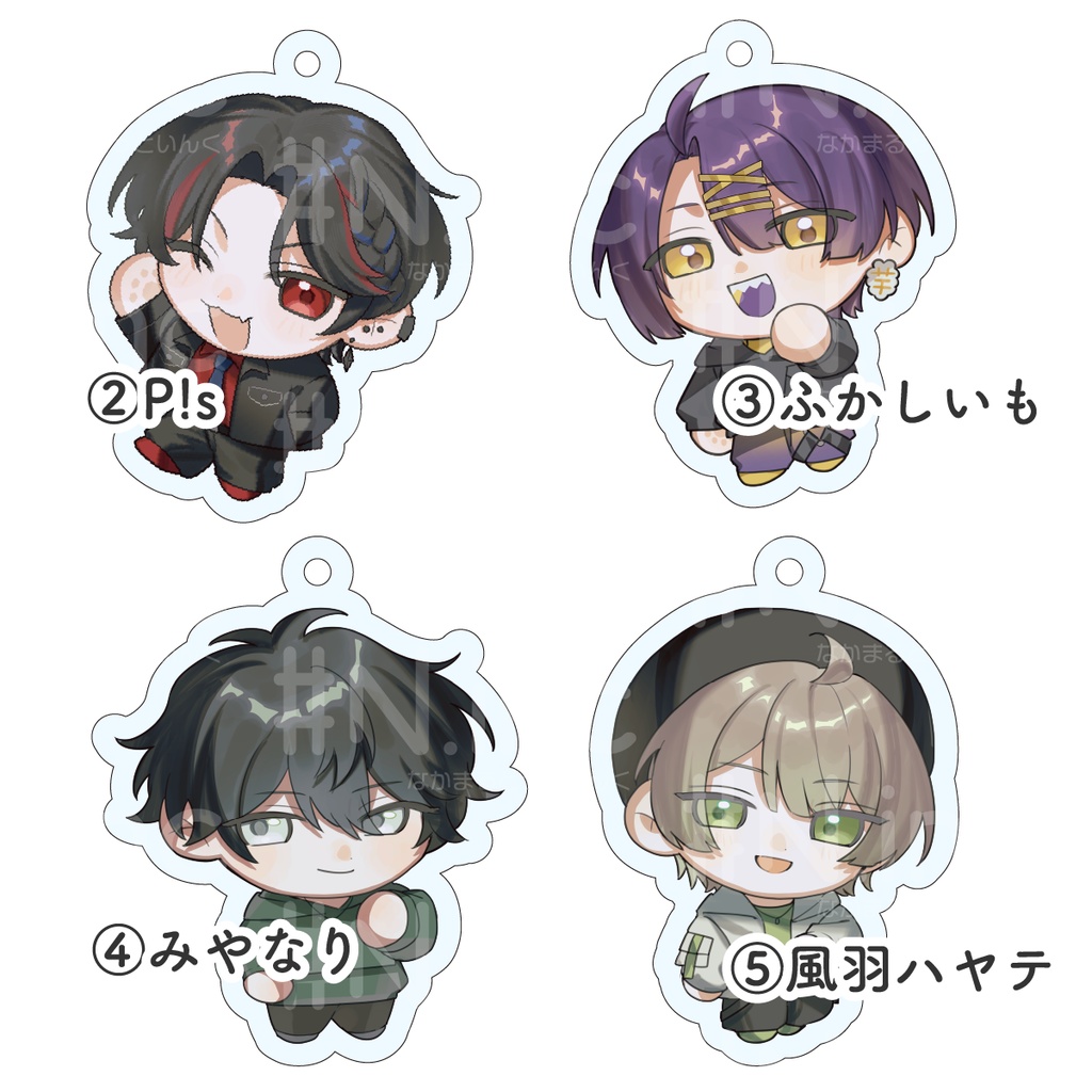 #なかまるどっといんく 歌ってみた公開記念アクリルキーホルダー【3/31まで受注生産】