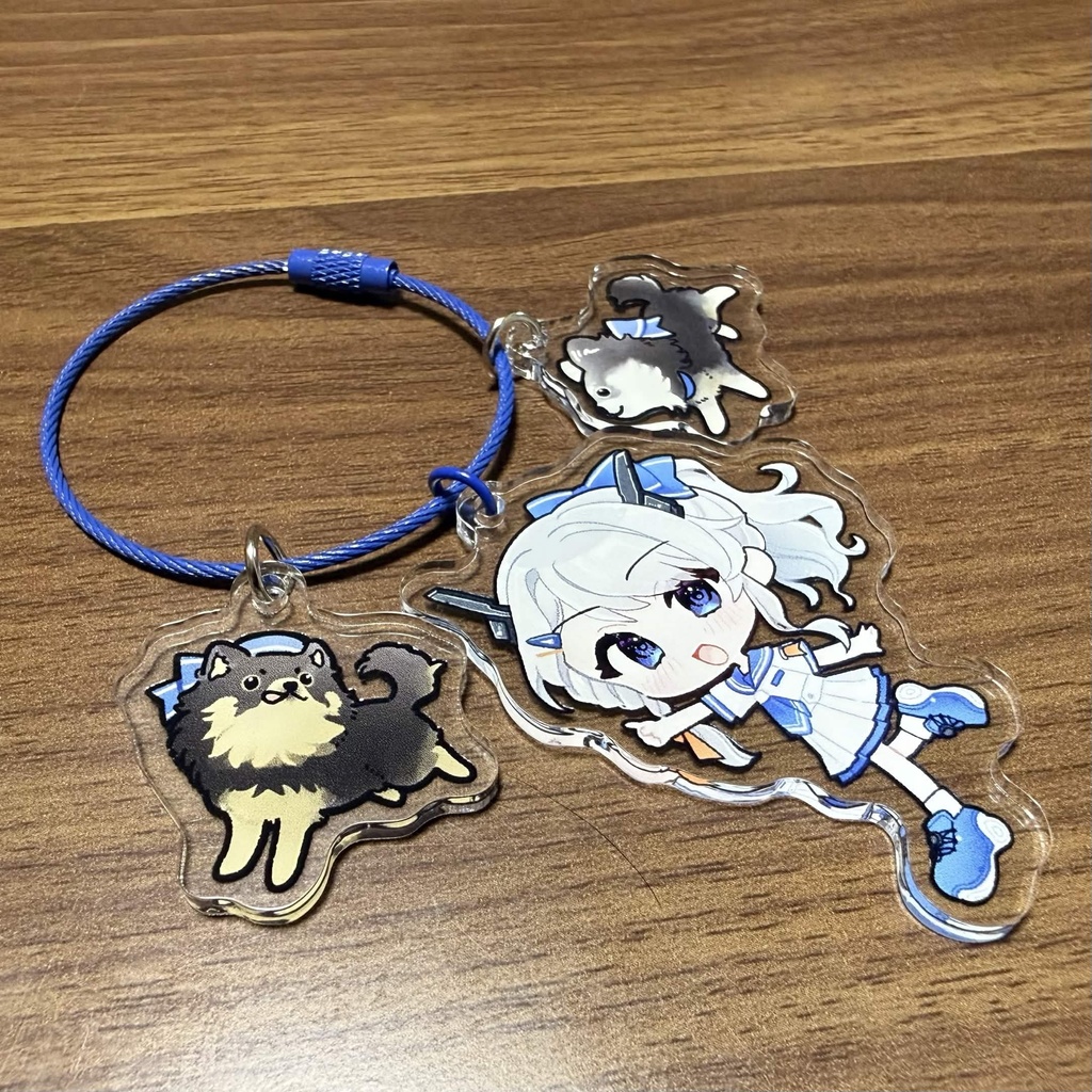 夏のモンの代理人ちゃんキーホルダー～うみとそらも一緒～