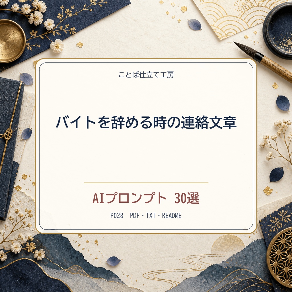 バイトを辞める時の連絡文章｜AIプロンプト30選