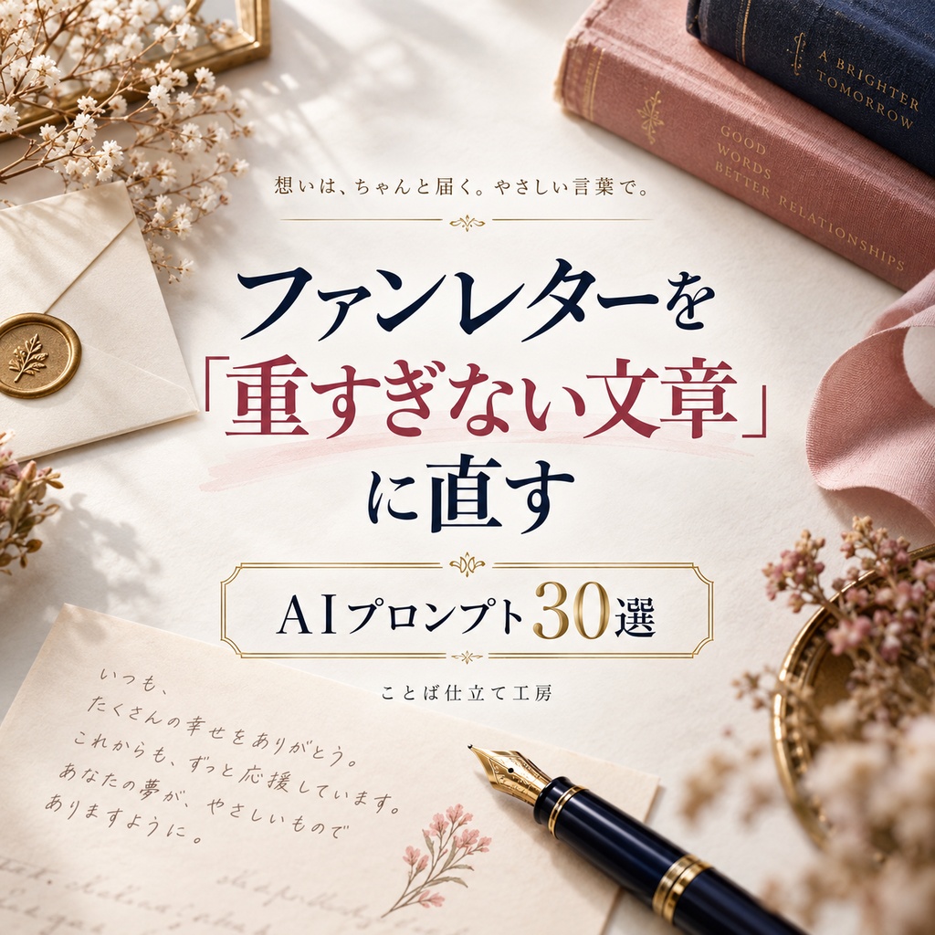 ファンレターを『重すぎない文章』に直す｜コピペで使えるAIプロンプト30選