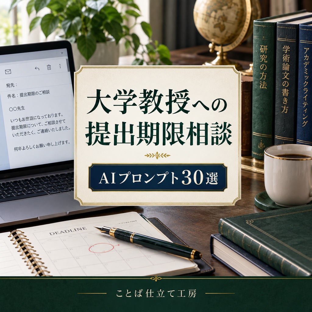 大学教授への提出期限相談｜コピペで使えるAIプロンプト30選