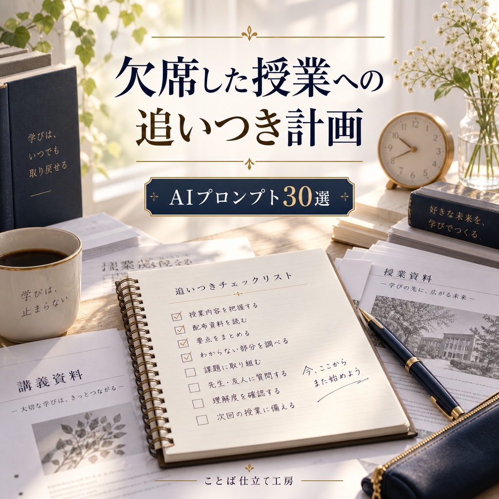 欠席した授業への追いつき計画｜コピペで使えるAIプロンプト30選
