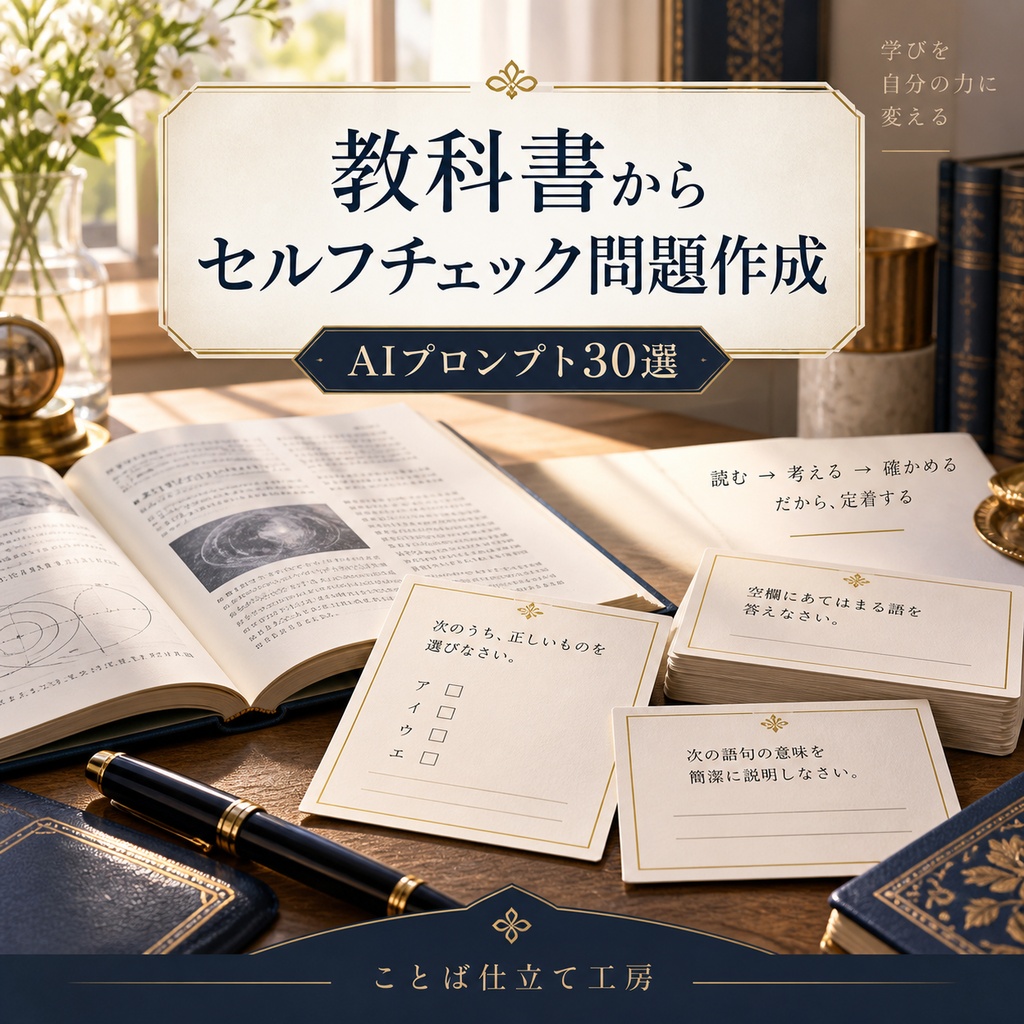 教科書からセルフチェック問題作成｜コピペで使えるAIプロンプト30選