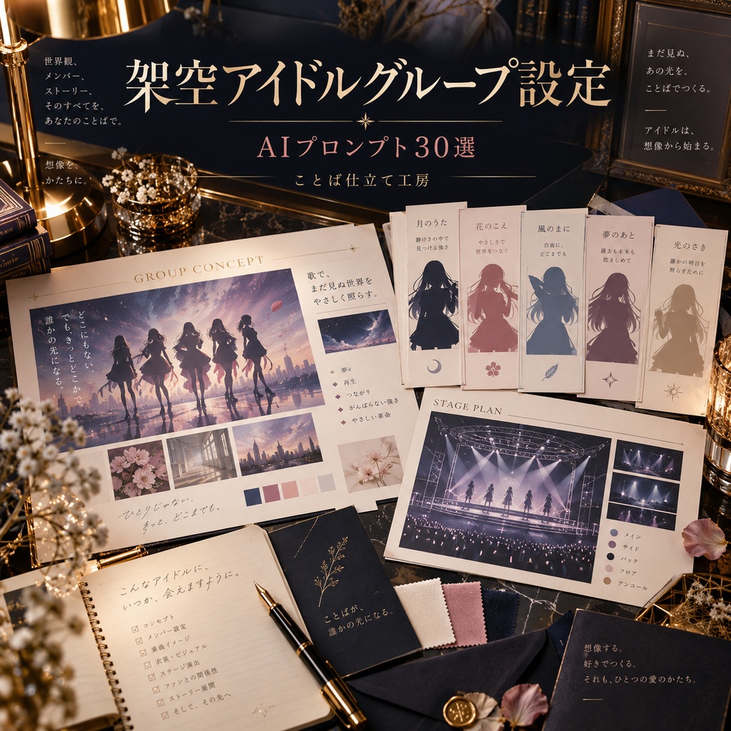 架空アイドルグループ設定｜コピペで使えるAIプロンプト30選