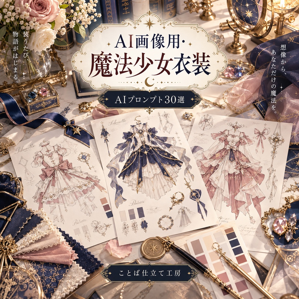 AI画像用・魔法少女衣装｜コピペで使えるAIプロンプト30選
