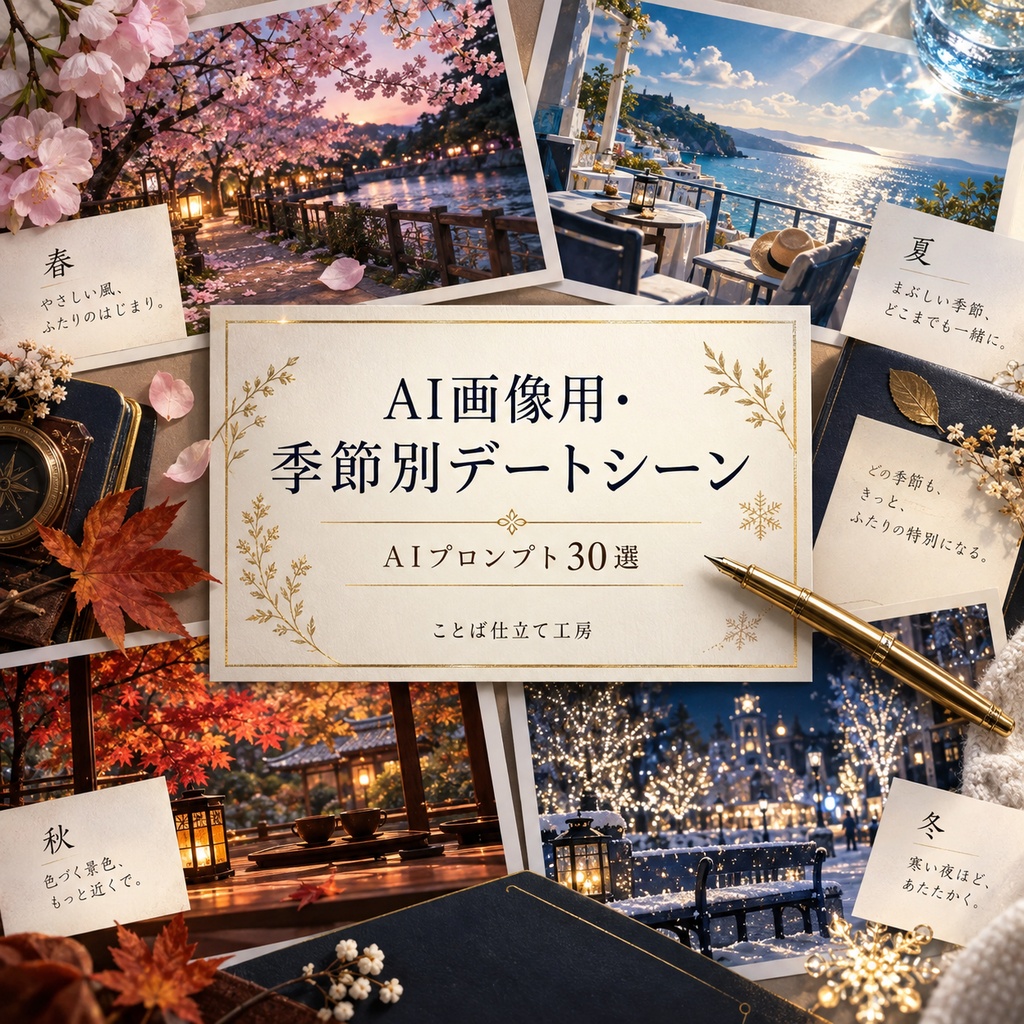 AI画像用・季節別デートシーン｜コピペで使えるAIプロンプト30選