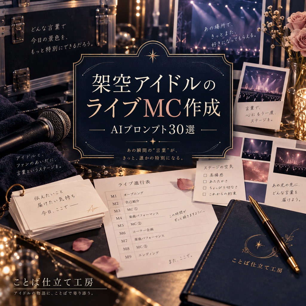 架空アイドルのライブMC作成｜コピペで使えるAIプロンプト30選