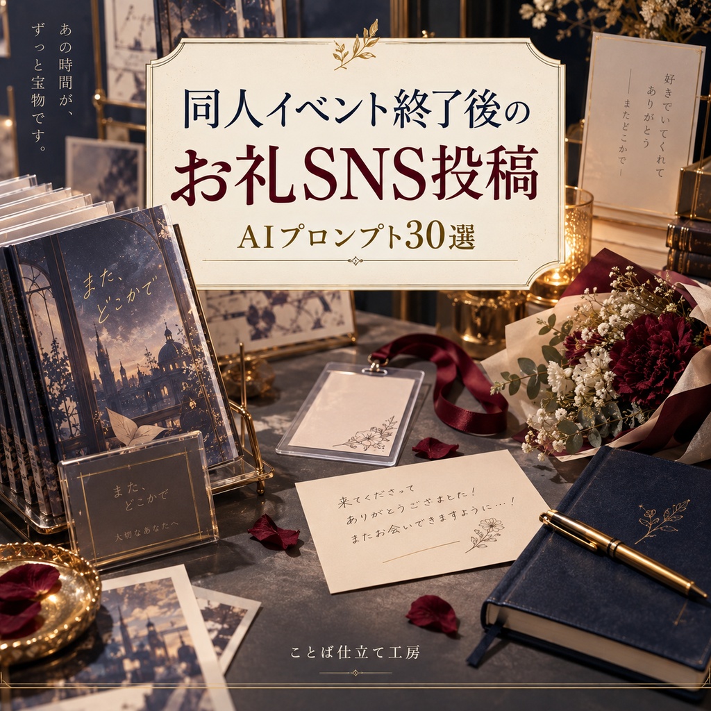 同人イベント終了後のお礼SNS投稿｜コピペで使えるAIプロンプト30選