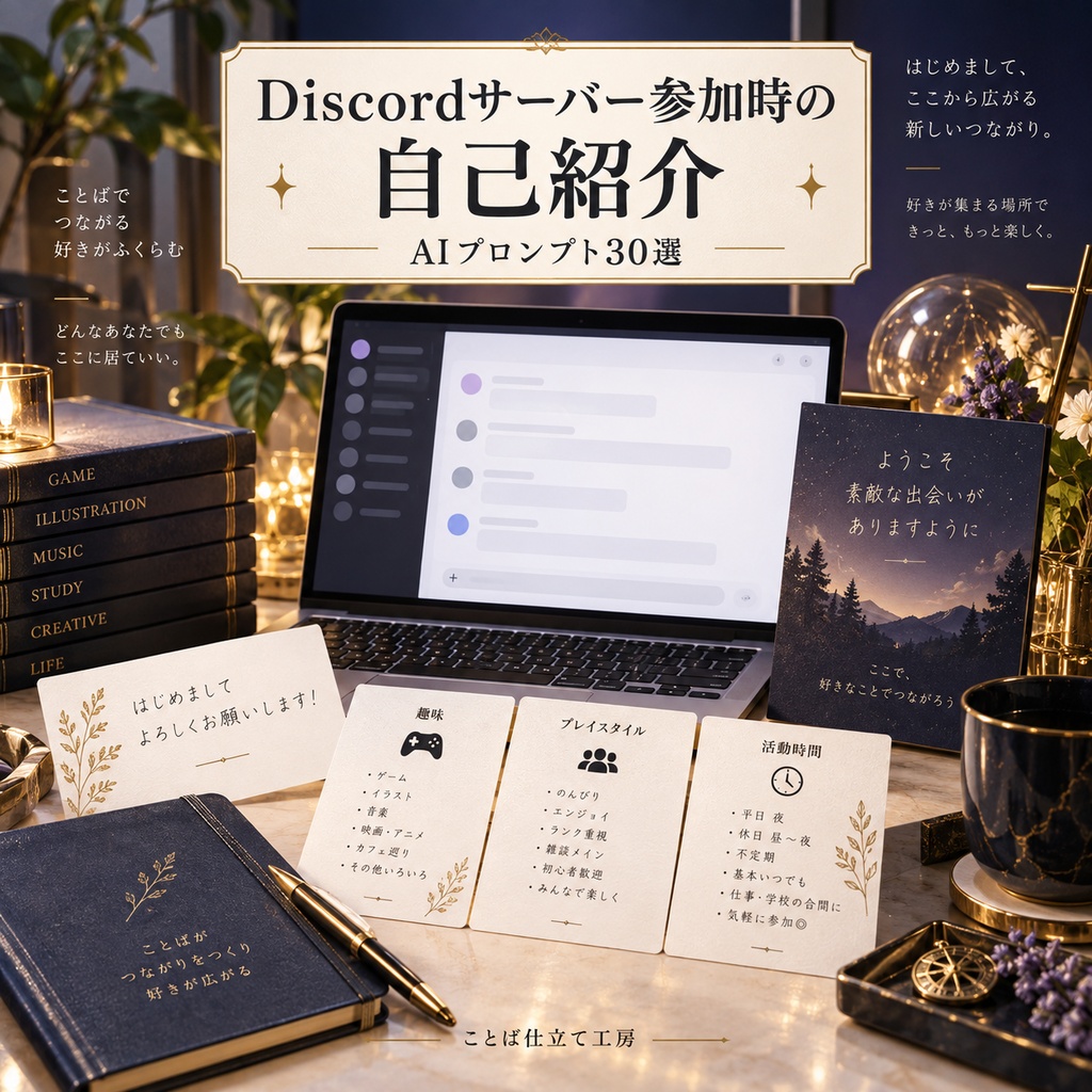 Discordサーバー参加時の自己紹介｜コピペで使えるAIプロンプト30選