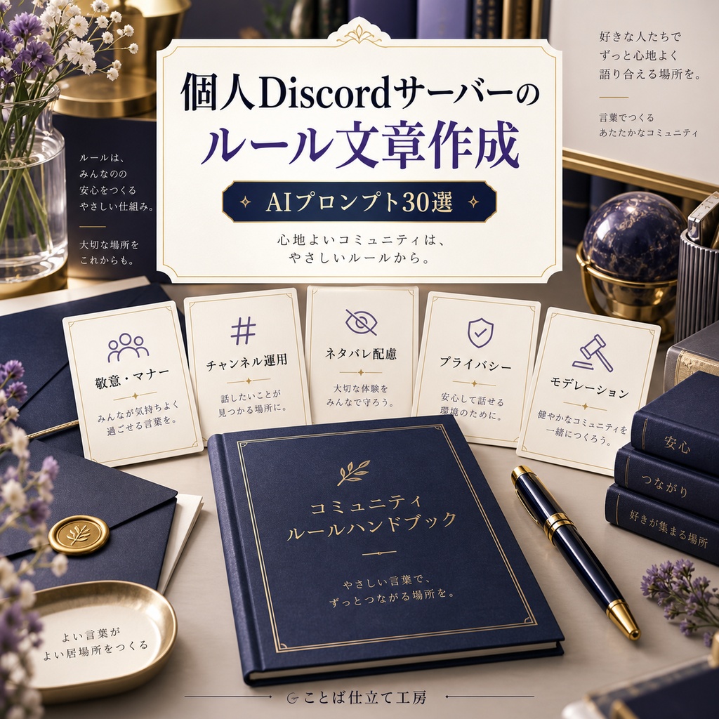 個人Discordサーバーのルール文章作成｜コピペで使えるAIプロンプト30選