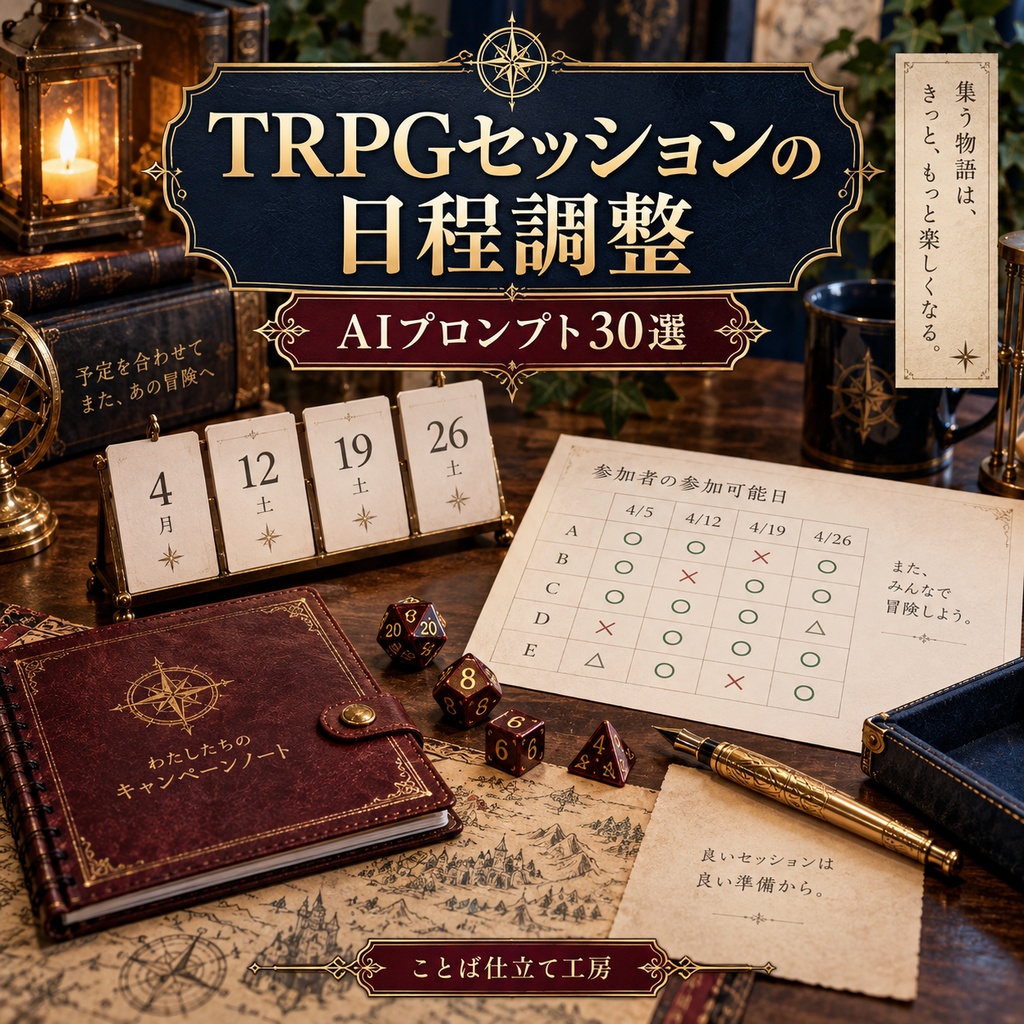 TRPGセッションの日程調整｜コピペで使えるAIプロンプト30選