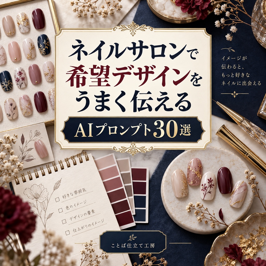 ネイルサロンで希望デザインをうまく伝える｜コピペで使えるAIプロンプト30選