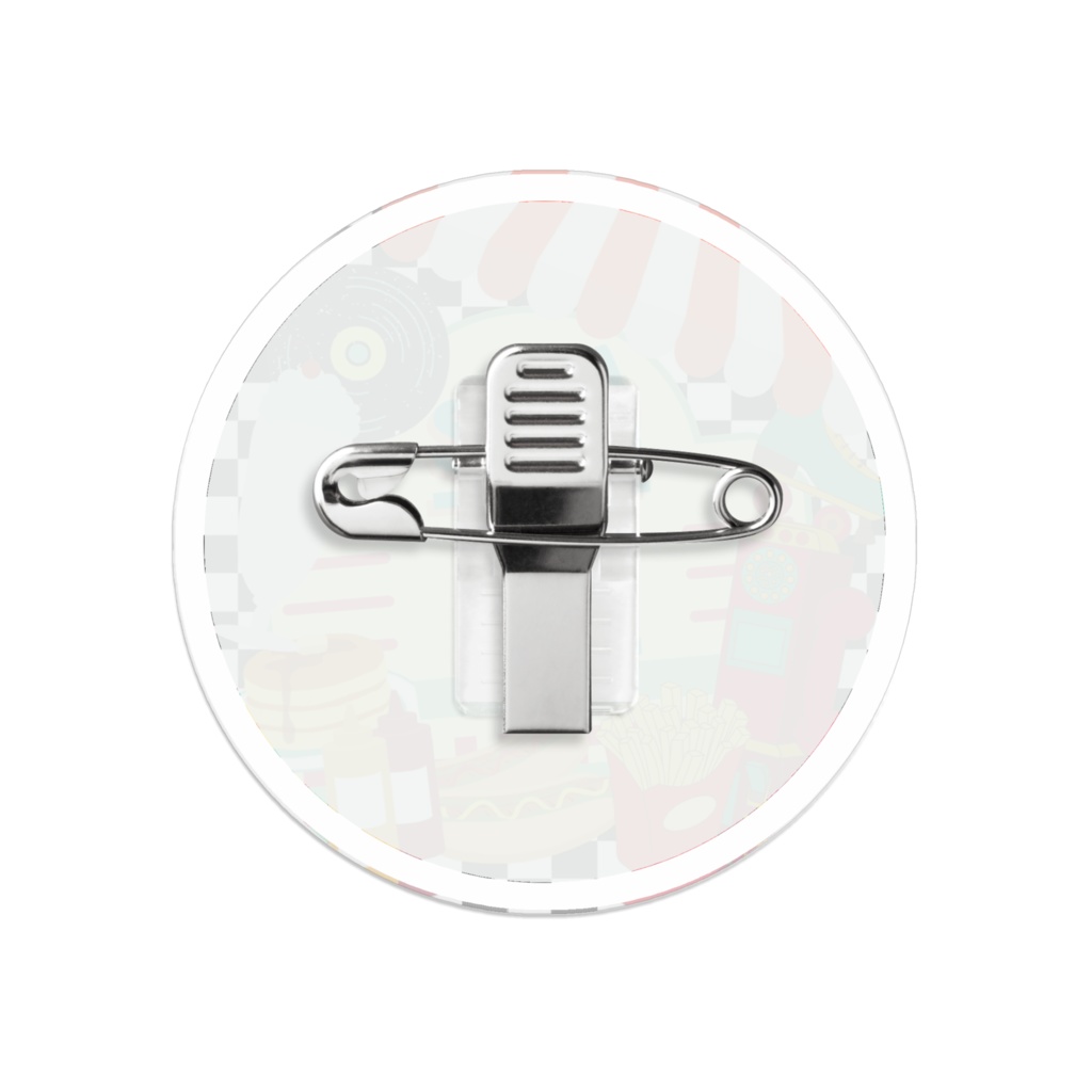 日英バイリンガルプロナウン代名詞アクリルバッジ丸ダイナーver.He彼