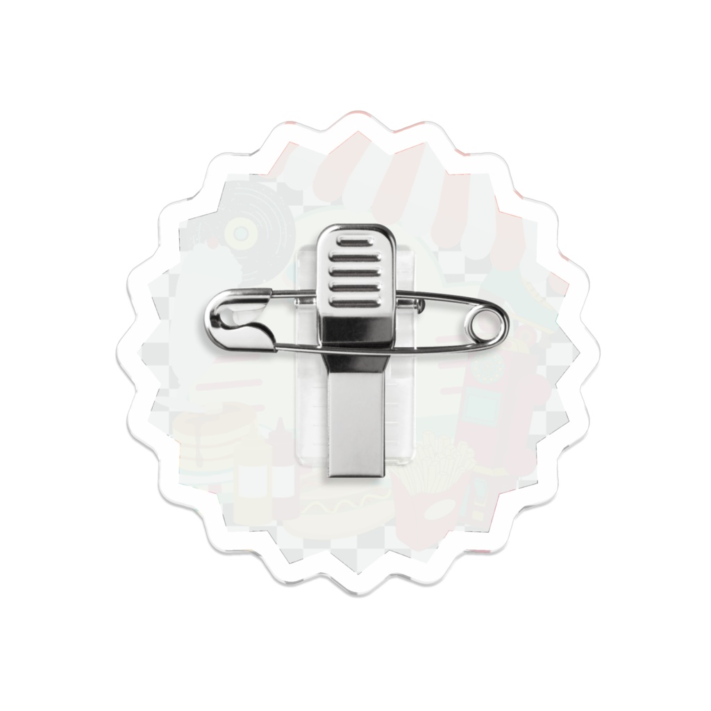 日英バイリンガルプロナウン代名詞アクリルバッジダイナーギザver.He彼