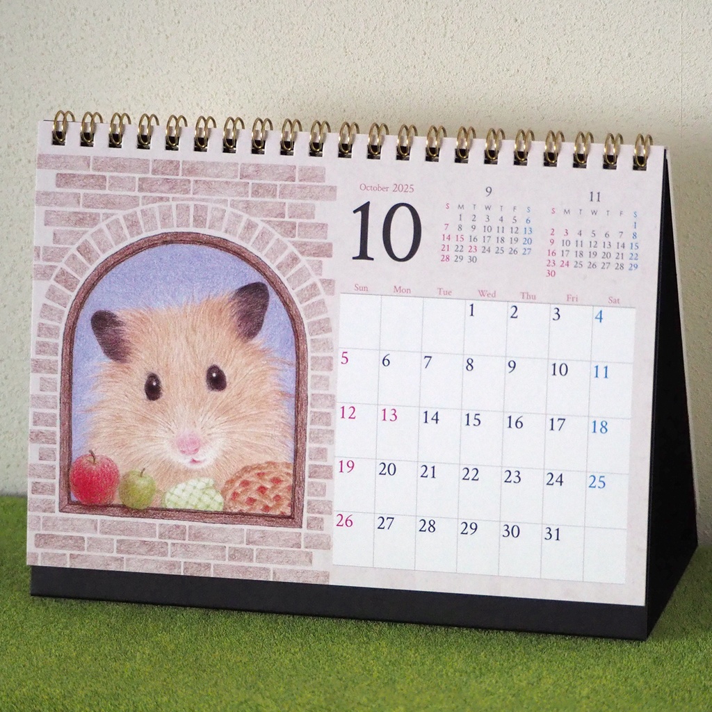 ハムスターの卓上カレンダー2025