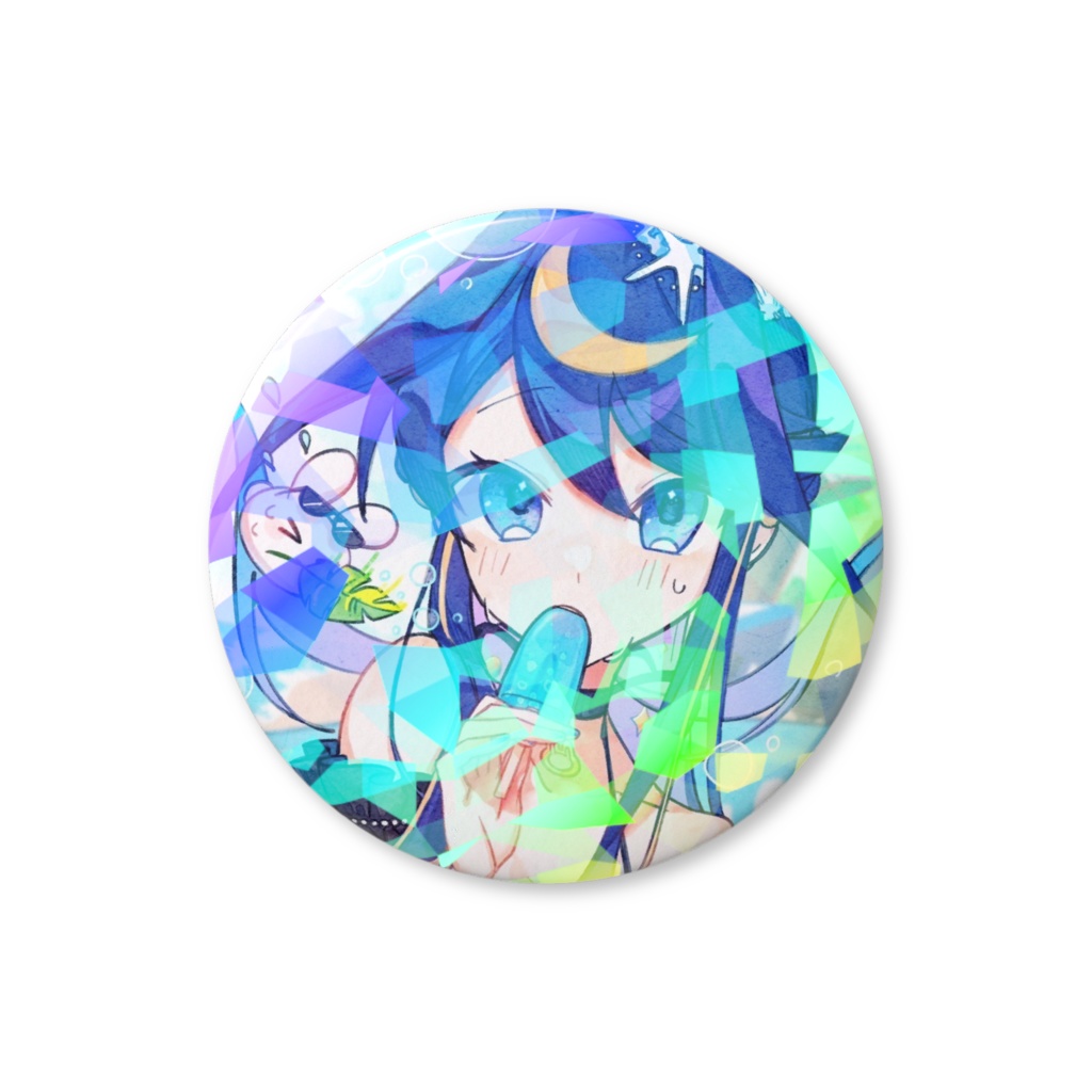 【期間限定】兎神海ラメア2025誕生日記念 ‐ホログラム缶バッジ‐ 56mm