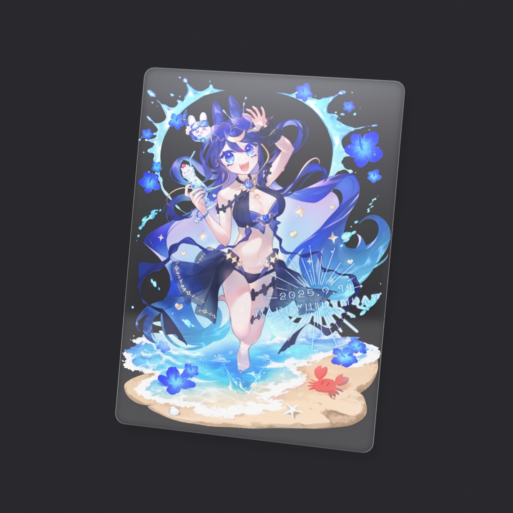 【期間限定】兎神海ラメア2025誕生日記念 ‐クリアカード‐ 63mm×88mm