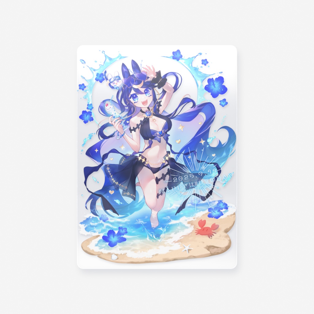 【期間限定】兎神海ラメア2025誕生日記念 ‐クリアカード‐ 63mm×88mm