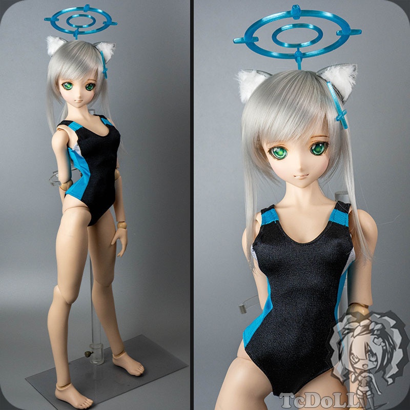 60cmドール衣装 ブルーアーカイブ シロコ 水着 セット