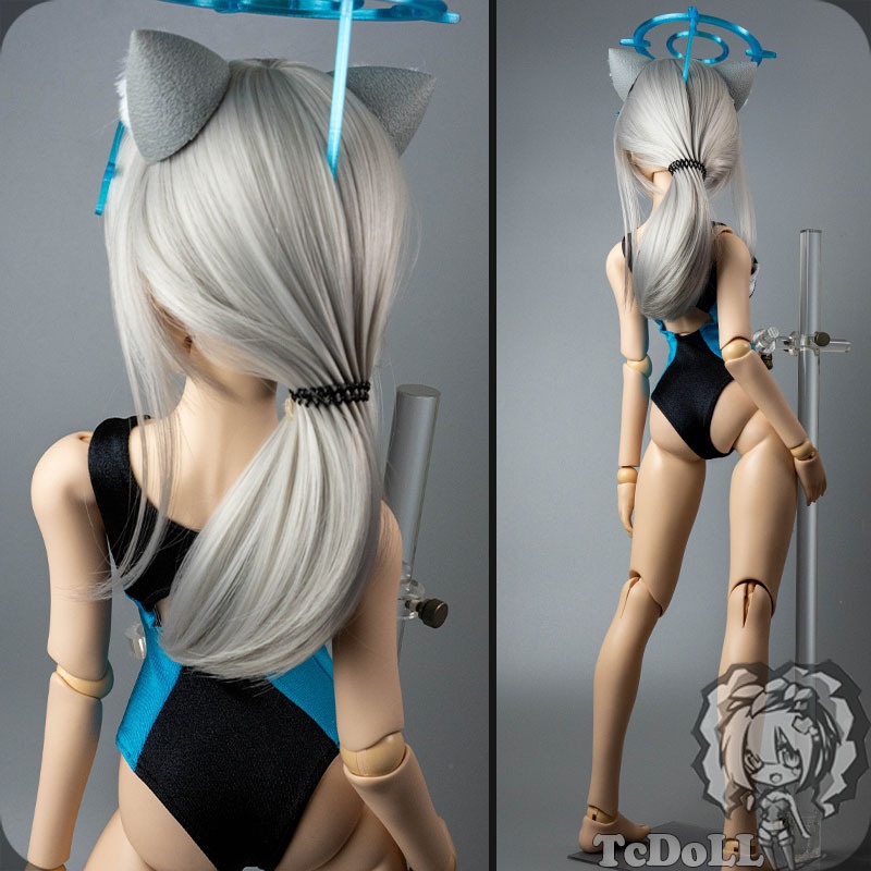60cmドール衣装 ブルーアーカイブ シロコ 水着 セット