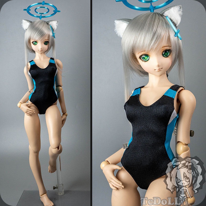 60cmドール衣装 ブルーアーカイブ シロコ 水着 セット