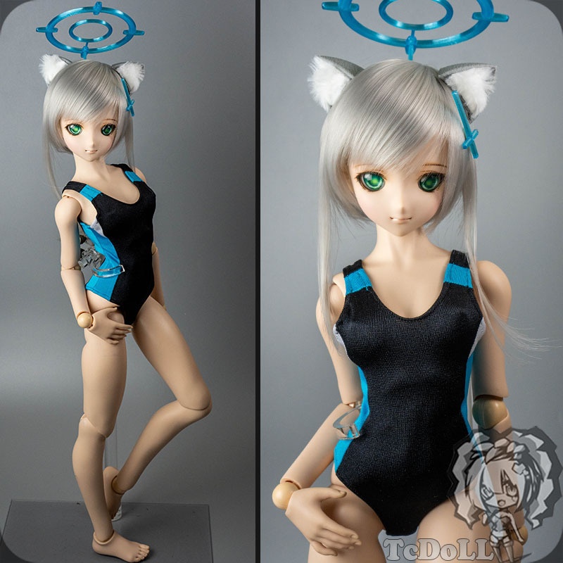 60cmドール衣装 ブルーアーカイブ シロコ 水着 セット