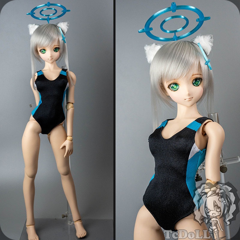 60cmドール衣装 ブルーアーカイブ シロコ 水着 セット