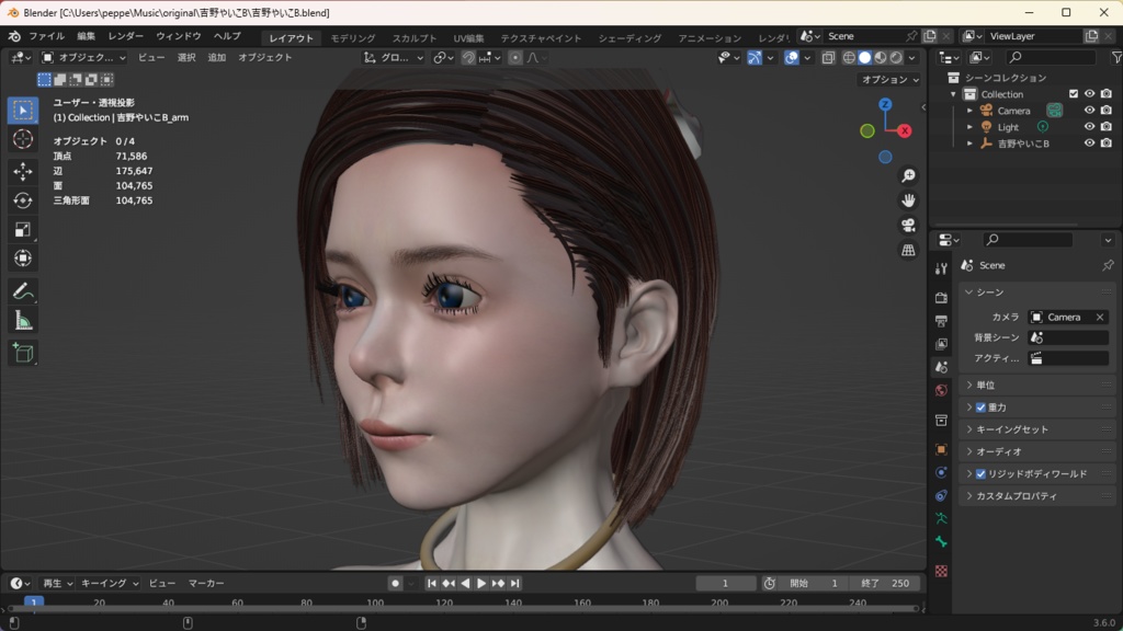 MMD 全年齢版 吉野やいこ(和製サキュバス/オリジナルモデル)