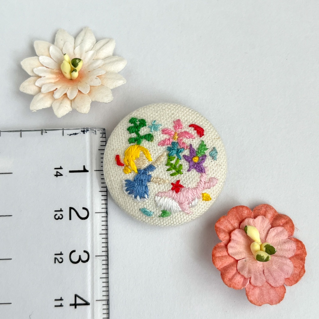 刺繍バッチ、ヘアゴム、ピアス、イヤリング