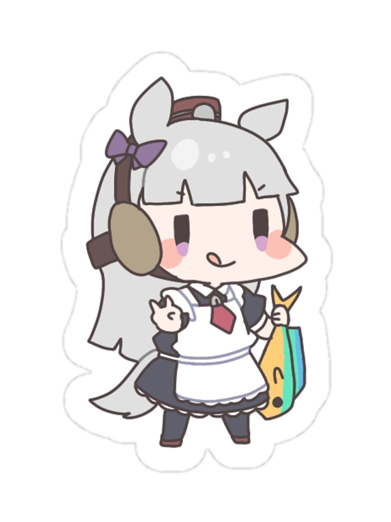 メイドさんステッカー(ゴルシちゃん)