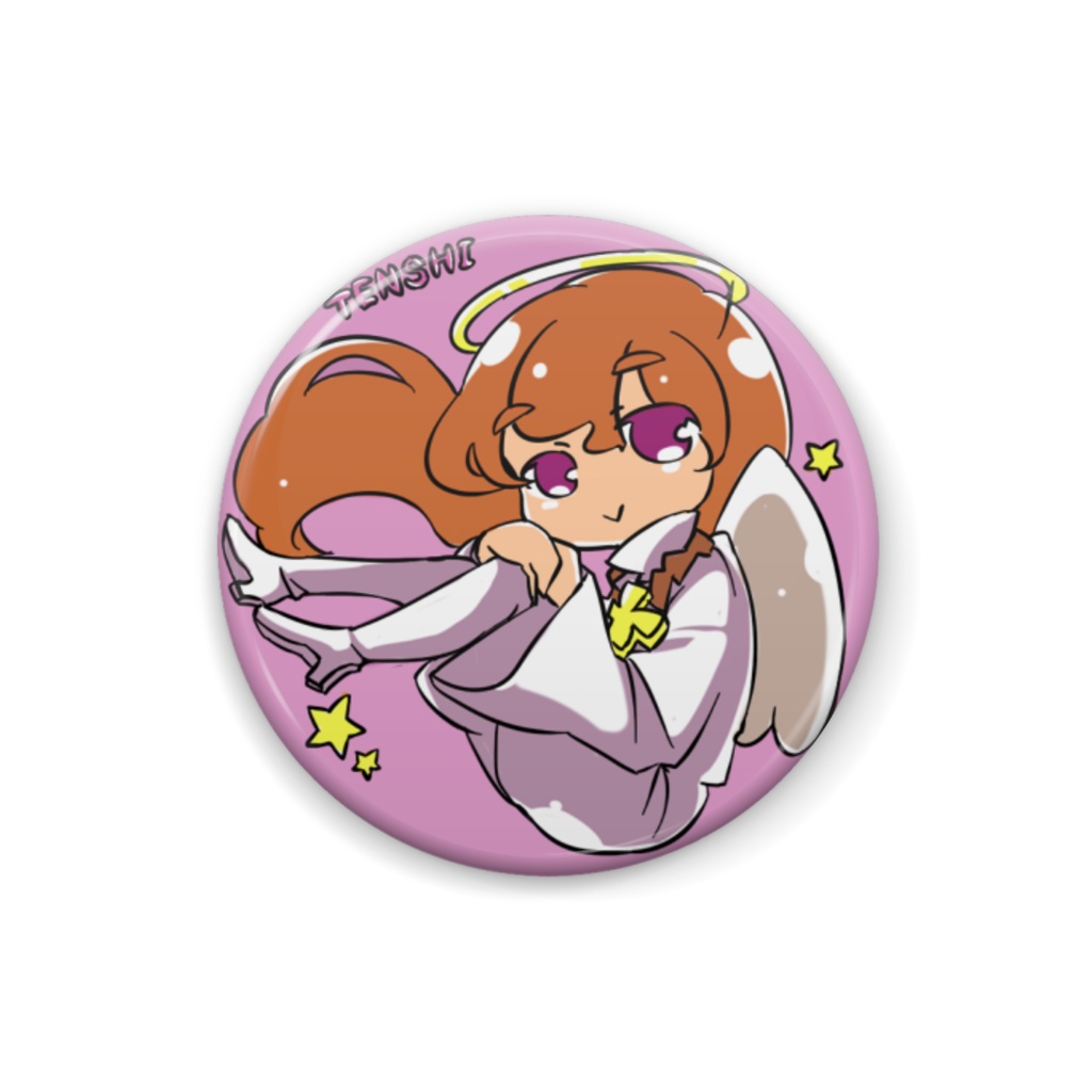 〈缶バッチ25㎜〉てんしちゃん