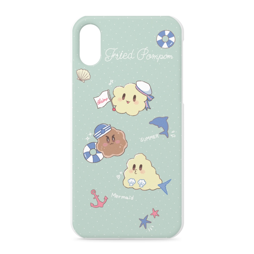 もこもこフライ マリン iPhoneケース(XS/X)