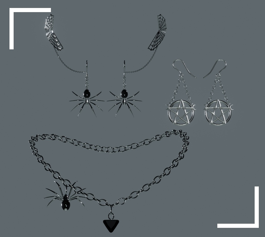 Earring Pack v2 w/ Necklace