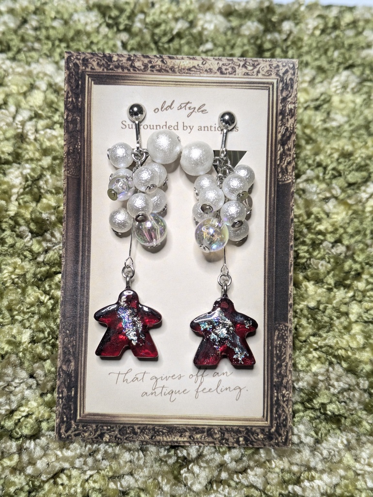 パールミープルイヤリング(ピアス)