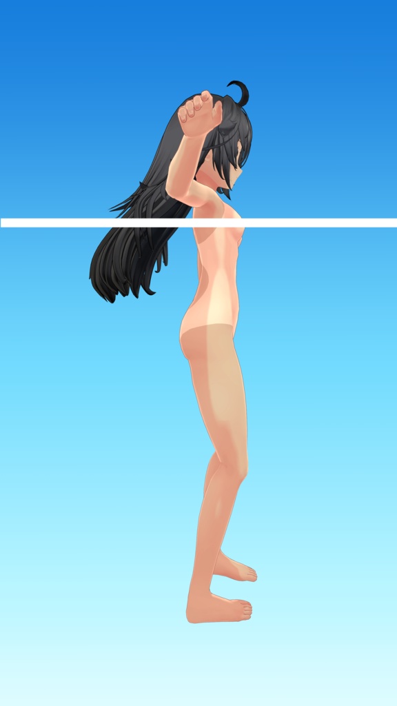 デルタフレアちゃんの日焼け跡