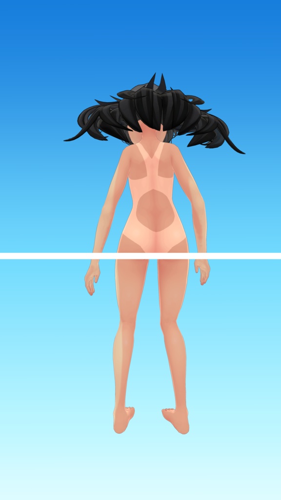 デルタフレアちゃんの日焼け跡