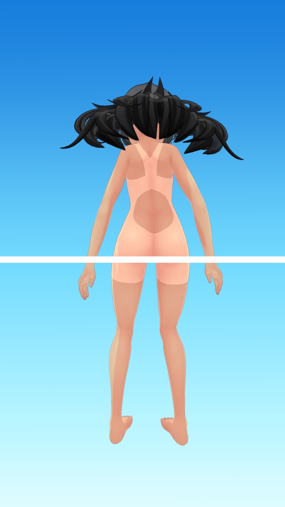 デルタフレアちゃんの日焼け跡