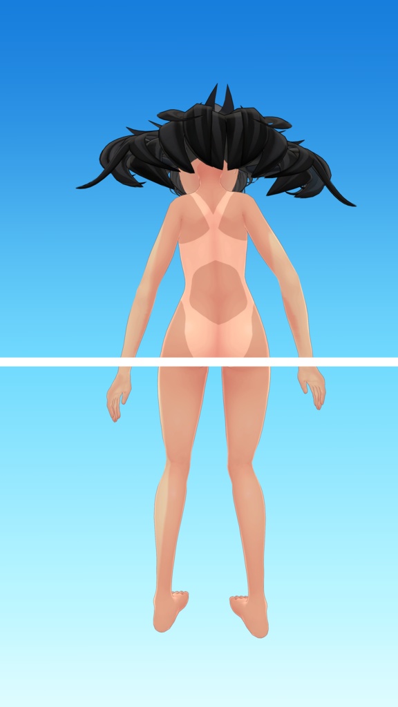 デルタフレアちゃんの日焼け跡