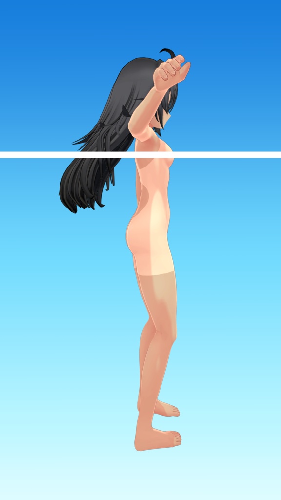 デルタフレアちゃんの日焼け跡