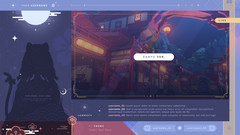 【Vtuber向け】【背景素材】配信背景 原神 Genshin Streaming Background