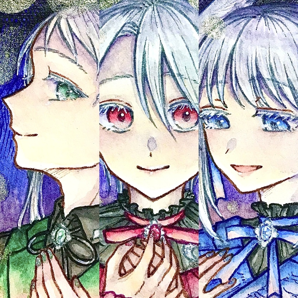 額付きミニ原画/engel3点